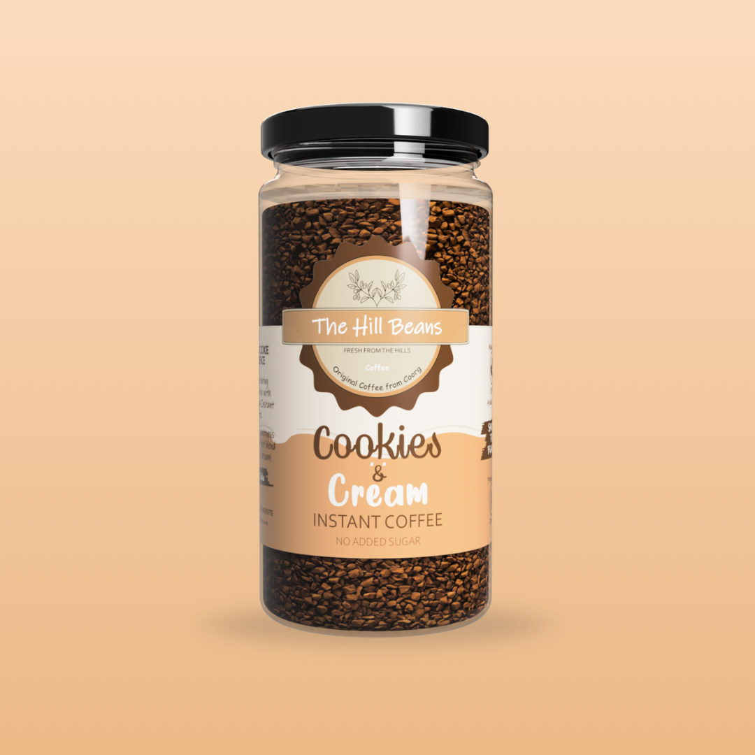 Belgian Chocolate, Irish Cream, Cookies & Cream Instant Coffee Powder - Pack of 3 (100gm Jars)
