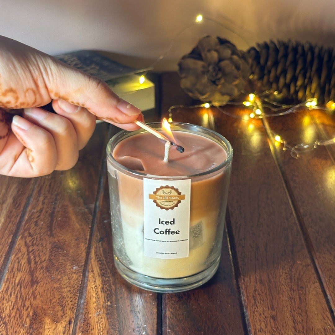 iced coffee candle to enhance your at home coffee experience